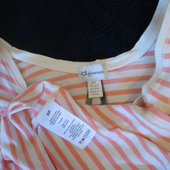Dynamite striped low cut casual summer tank top - Picture 4 of 4